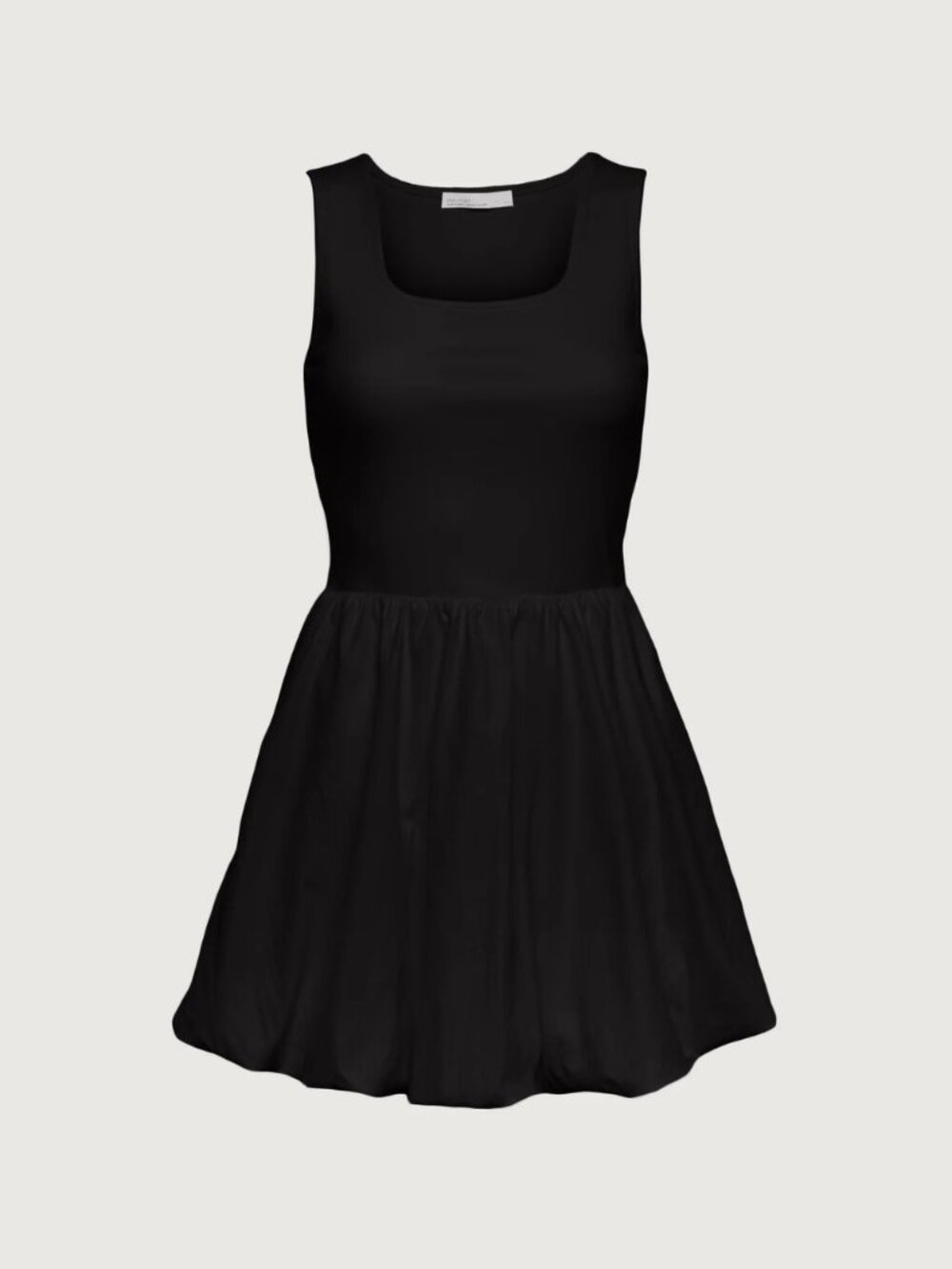 Oak + Fort Mini Bubble Hem Dress in Black NEW